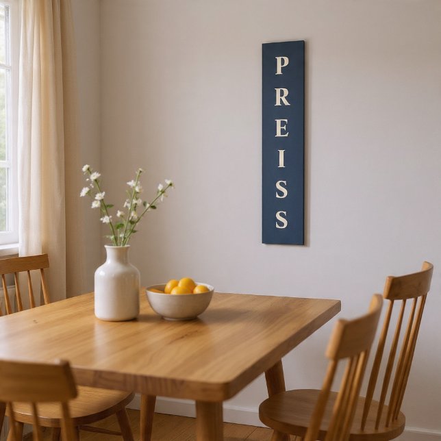 Blue/Vanilla First/Family/Last Name Canvas Print (Creator Uploaded)