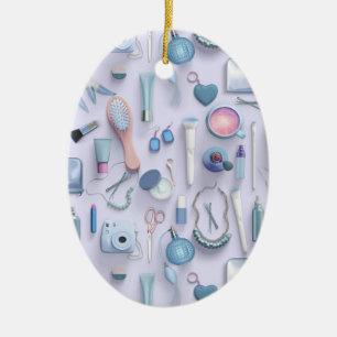 Blue Vanity Table Ceramic Tree Decoration
