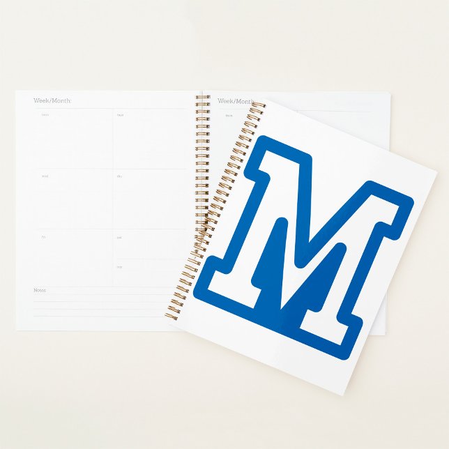 Blue Varsity Letter M Monogram Planner (Creator Uploaded)