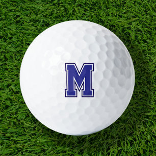 Blue Varsity Monogram Golf Balls