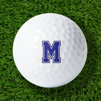 Blue Varsity Monogram Golf Balls