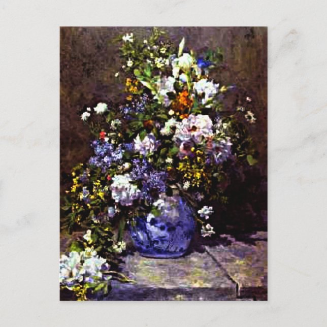 Blue Vase by Renoir, Postcard (Front)