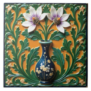 Blue Vase in Bloom Tile