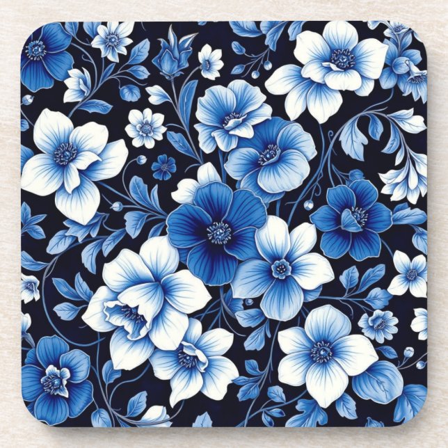 blue velvet blooms coaster (Front)