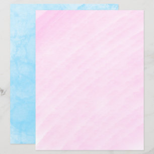 Blue Venetian Stucco Pink Art Scrapbooking Paper