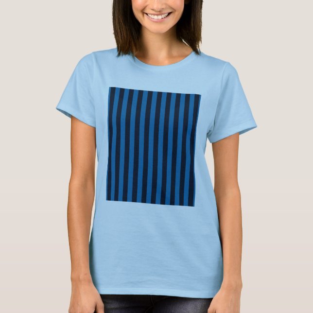 Blue Vertical Stripes Background Customise This! T-Shirt (Front)