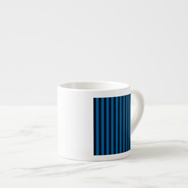 Blue Vertical Stripes Background Decor Espresso Cup (Front Right)