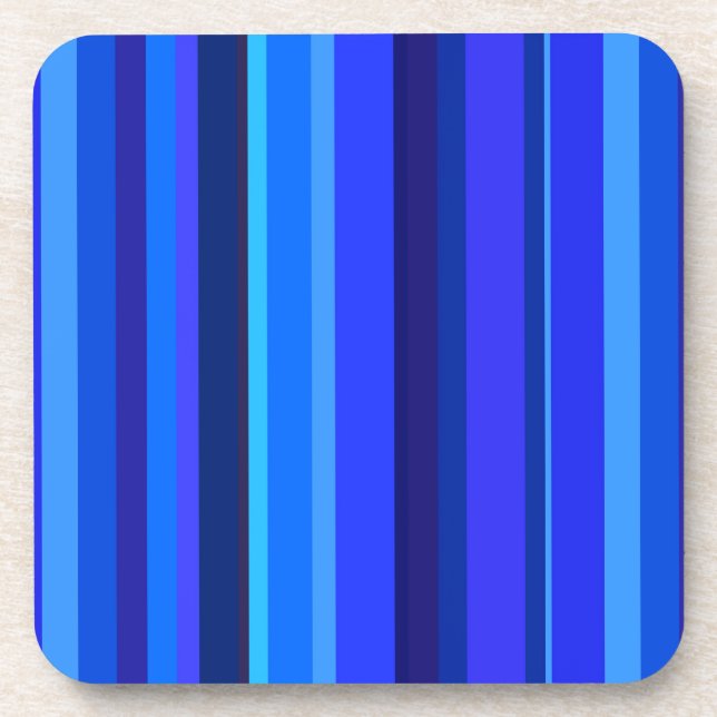 Blue vertical stripes coaster (Front)