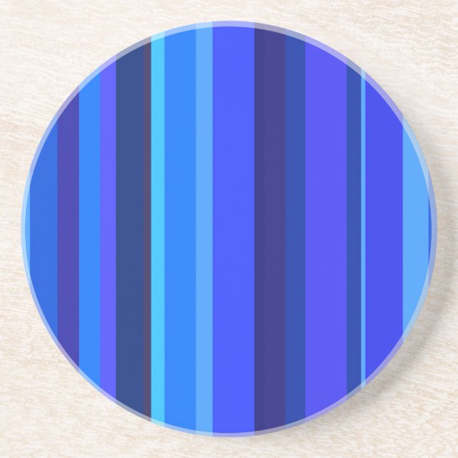 Blue vertical stripes coaster (Front)