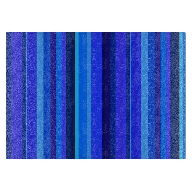Blue vertical stripes cutting board (Front)