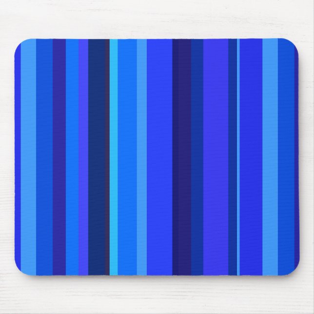 Blue vertical stripes mouse pad (Front)