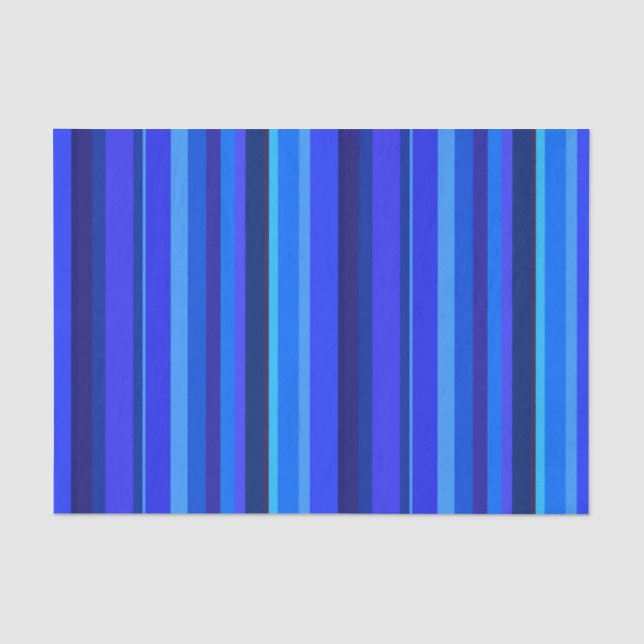 Blue vertical stripes tissue paper (Front)