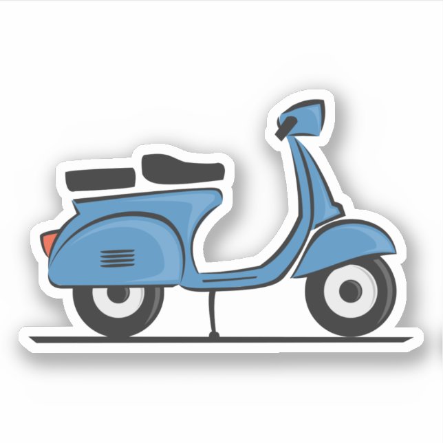 blue vespa scooter (Front)