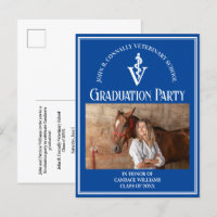 Blue Veterinary School Photo Graduation Party
