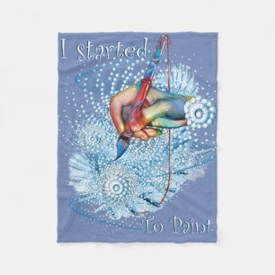Blue Vibration Abstract Fleece Blanket