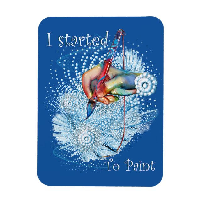 Blue Vibration Abstract Magnet (Vertical)