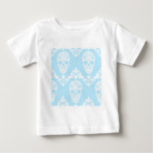 blue victorian skulls baby T-Shirt