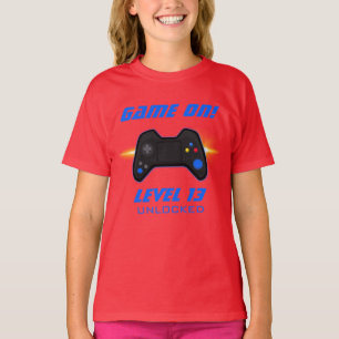 Blue Video Game Birthday Party T-Shirt