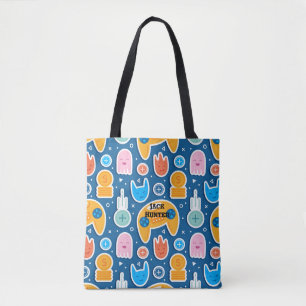Blue Video Game Pattern Personalised Tote Bag