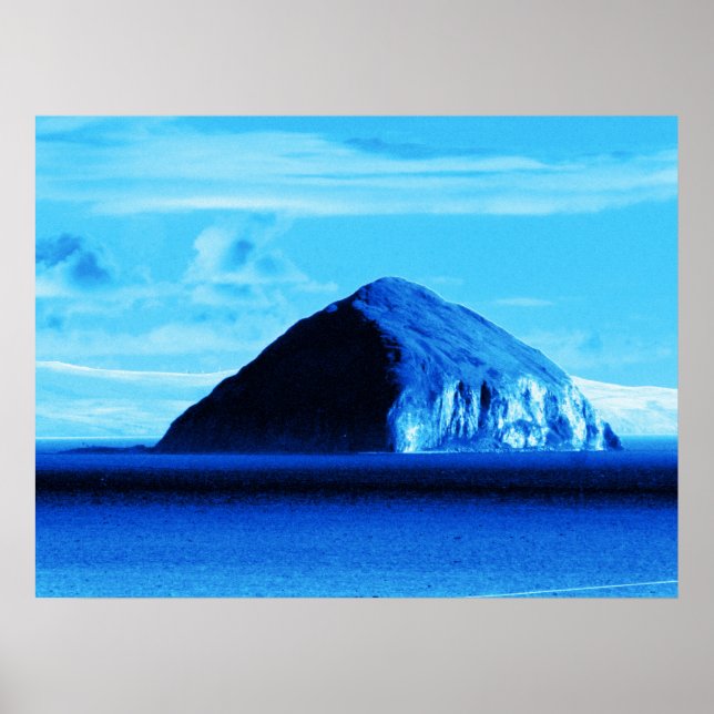 Blue Views Ailsa Craig Firth of Clyde Scotland Poster (Front)