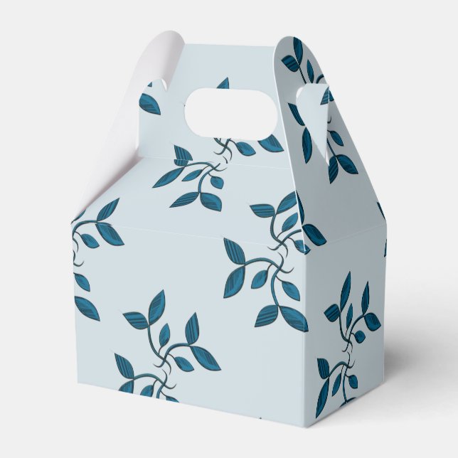 Blue Vines Favour Box (Front Side)