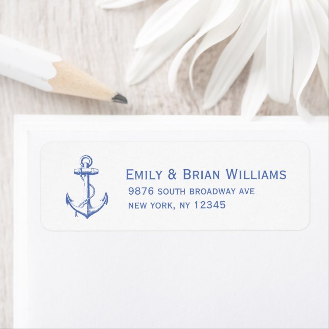 Blue Vintage Anchor Illustration (Insitu)