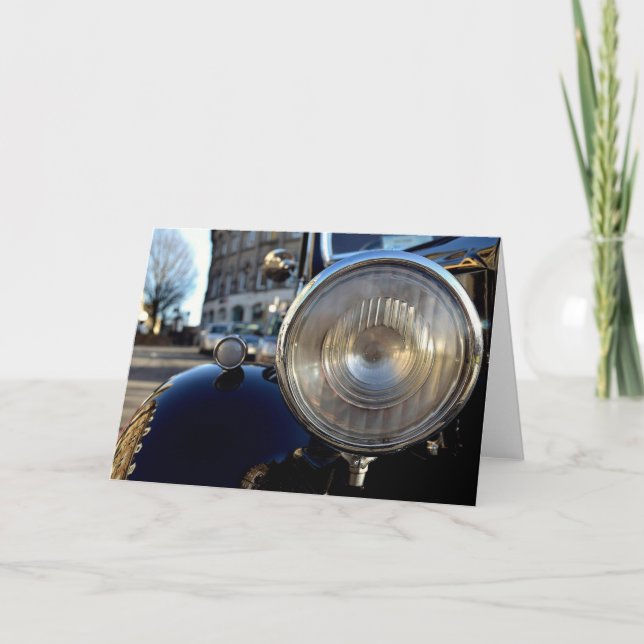 Blue Vintage Car Card (Front)