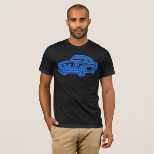 Blue Vintage Car Illustration T-Shirt