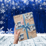 Blue Vintage Christmas Sleigh | Wrapping Paper<br><div class="desc">Add a touch of classic holiday charm with Blue Vintage Christmas Sleigh Wrapping Paper. This high-quality wrapping paper features a nostalgic design of a vintage sleigh against a blue background, bringing a timeless festive spirit to your presents. Perfect for creating beautifully wrapped gifts that capture the magic of Christmas past...</div>
