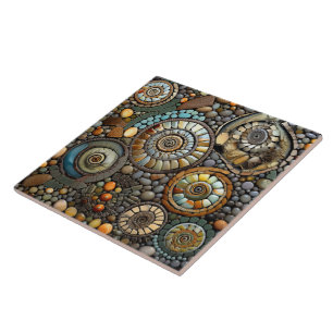 Blue Vintage Christmas Tile