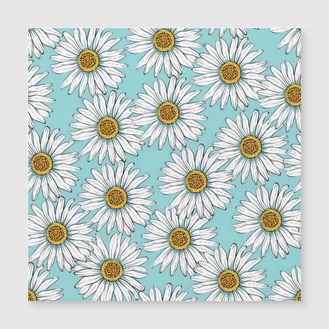Blue Vintage Daisy Floral Pattern (Front)