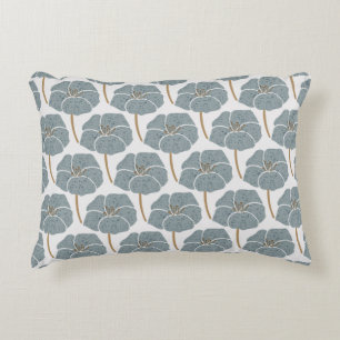Blue vintage floral repeat seamless pattern. Roman Decorative Cushion