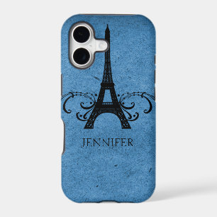 Blue Vintage French Flourish