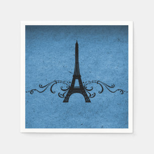 Blue Vintage French Flourish Napkin
