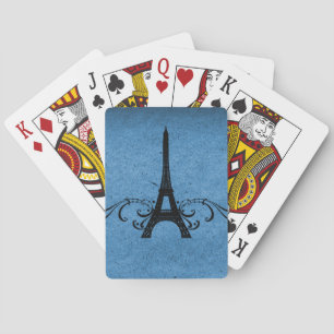 Blue Vintage French Flourish Playing Cards