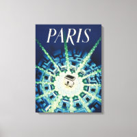 Blue Vintage Paris French Air Travel Europe