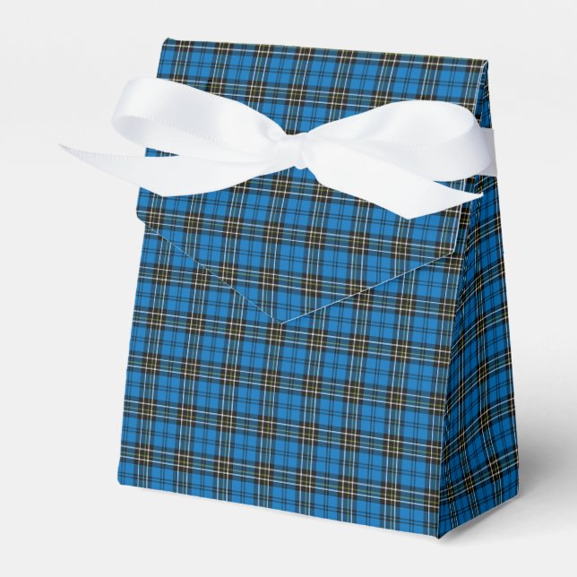 Blue Vintage Plaid Gift Box (Front Side)
