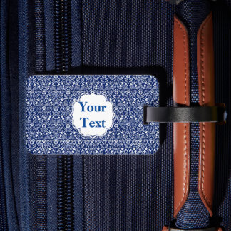 Blue Vintage Portugal Luggage Tag