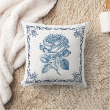 blue vintage rose