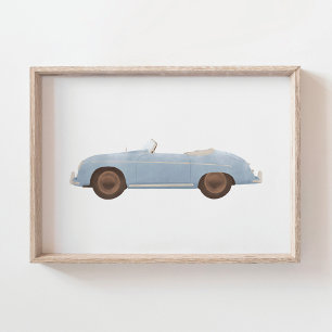 Blue Vintage Speedster Kids Room Decor