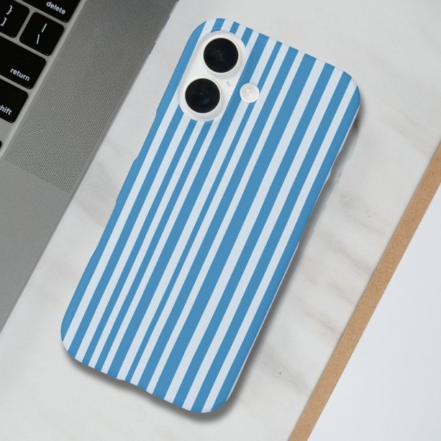 Blue Vintage Stripes Pattern Case-Mate iPhone Case (Creator Uploaded)