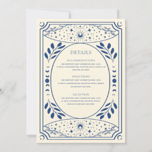 Blue Vintage Tarot Card Gothic Wedding Details