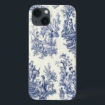 Blue Vintage Toile iPhone 13 Case<br><div class="desc">Blue vintage toile on unique gifts such as throw pillows,  mouse pads,  kitchen towels,  garden/kitchen tiles,  I phone cases,  and more.</div>