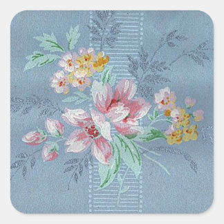 Blue Vintage Wallpaper - Sticker