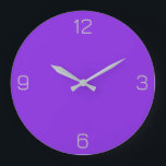 Blue Violet 8A2BE2 Colour - Add a Name Option Large Clock<br><div class="desc">Add a name, initials or some text, or keep the colour alone. Colour coordinates with other items in the store based on the name and the HEX code (six-digit hex triplet) shown. Use this code to mix, match and customise any other item to go with this, or to add to...</div>