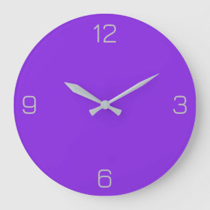 Blue Violet 8A2BE2 Colour - Add a Name Option Large Clock