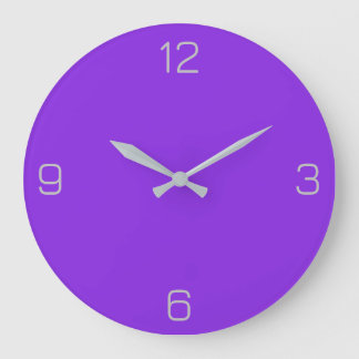 Blue Violet 8A2BE2 Colour - Add a Name Option Large Clock