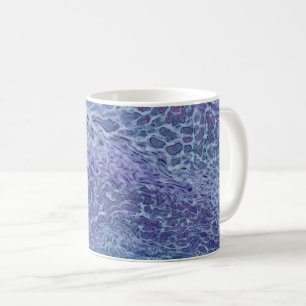 Blue & Violet Acrylic Abstract Fluid Art Coffee Mug
