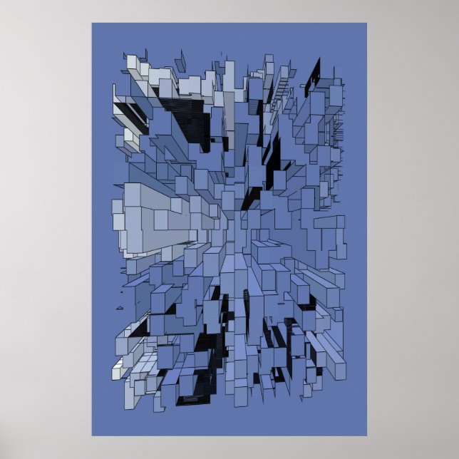 Blue violet city poster (Front)
