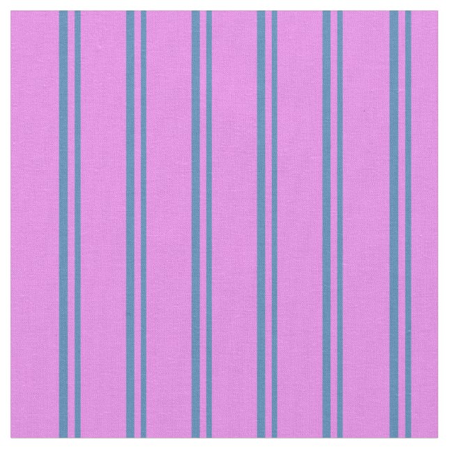 Blue & Violet Coloured Lines Fabric (Close Up)